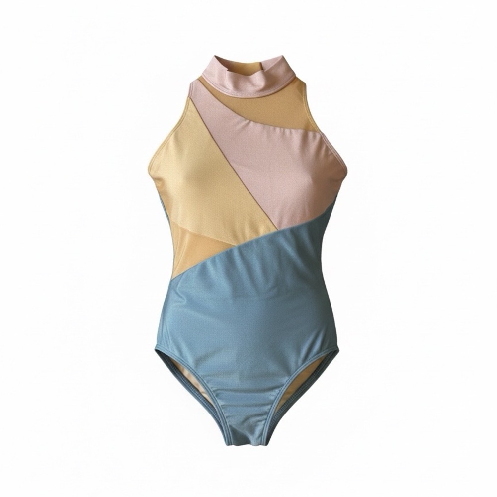 Ilogear Leotard Geometric Class Camp Dance Gymnast Competition Sz XS Made In USA